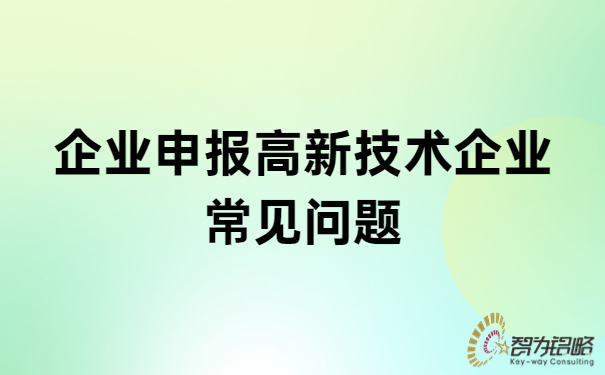 企業(yè)申報(bào)高新技術(shù)企業(yè)常見問(wèn)題.jpg